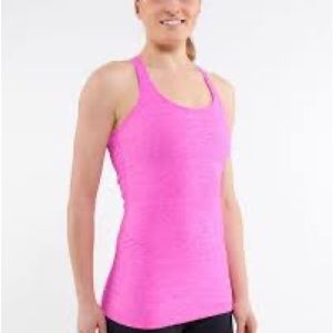 PARIS PINK heathered LULULEMON ATHLETICA cool racerback CRB size 4 yoga CrossFit